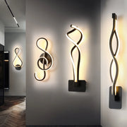 LED Wall Light: Modern Black/White Lamps for Living Room & Bedroom