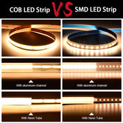 UL Listed COB LED Strip: Bright, High Density 12V/24V Lights
