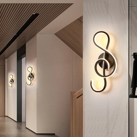 LED Wall Light: Modern Black/White Lamps for Living Room & Bedroom