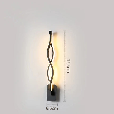 LED Wall Light: Modern Black/White Lamps for Living Room & Bedroom