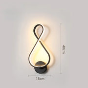 LED Wall Light: Modern Black/White Lamps for Living Room & Bedroom