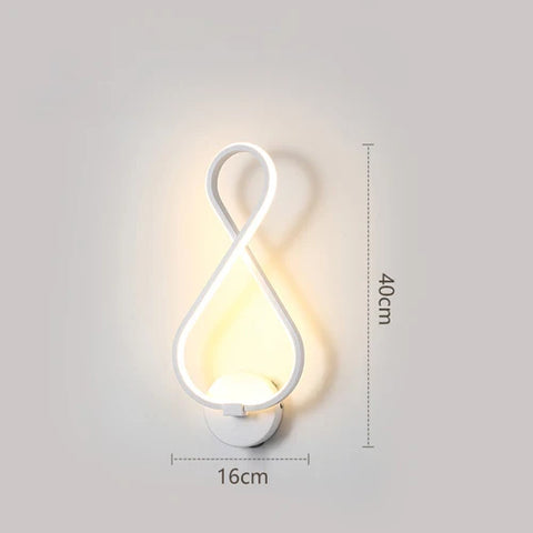 LED Wall Light: Modern Black/White Lamps for Living Room & Bedroom
