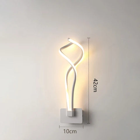 LED Wall Light: Modern Black/White Lamps for Living Room & Bedroom
