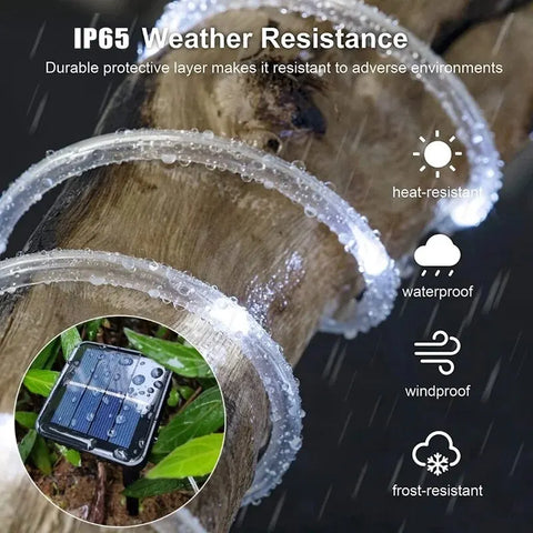 Solar Rope Lights: Outdoor LED Path & Garden String Lighting