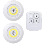 Battery LED Under Cabinet Lighting | Dimmable, Remote | Closet, Wardrobe, Bathroom