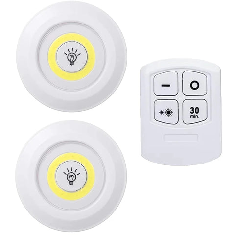Battery LED Under Cabinet Lighting | Dimmable, Remote | Closet, Wardrobe, Bathroom