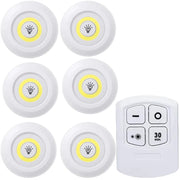 Battery LED Under Cabinet Lighting | Dimmable, Remote | Closet, Wardrobe, Bathroom