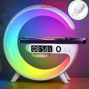 Wireless Charger Stand with RGB Light, Alarm, and Speaker