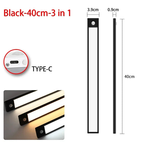 LED Motion Sensor Cabinet Light - Wireless USB Wardrobe Lamp