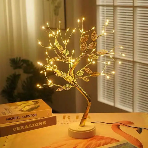 Cherry Blossom LED Tree Lamp - USB/Battery Powered Desktop Light
