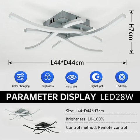 Modern Ceiling Lamp for Home, Living Room, Dining, Bedroom with LED Panel Light