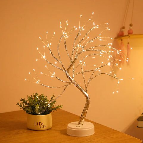 LED Rose Tree Table Lamp | USB Fairy Light for Christmas, Wedding & Home