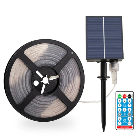 LED Strip Lights RGB - Solar Powered & Remote Control for Room & Outdoor Decor