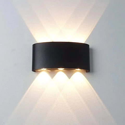 White LED Wall Sconces - Modern Indoor/Outdoor Up Down Lights
