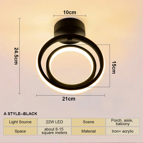 LED Ceiling Light | Modern Aisle & Hallway Lamp | Surface Mounted Fixture
