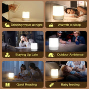 Dimmable Touch Lamp for Nightstand & Desk | LED Charging Table Light