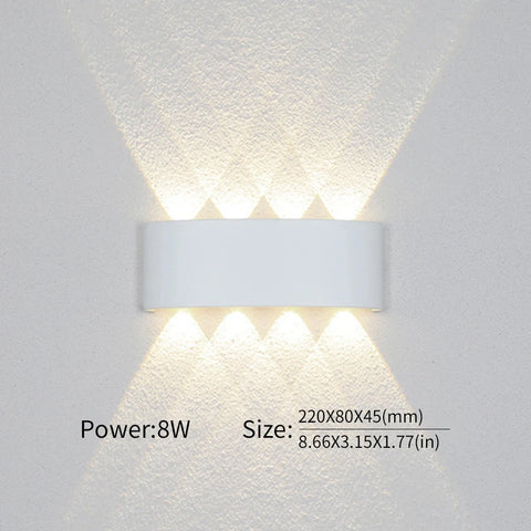 Modern Up Down LED Wall Light for Indoor & Outdoor Use
