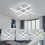 Modern LED Ceiling Lamp - Curved Chandelier for Bedroom & Living Room