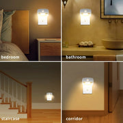 LED Motion Sensor Night Light | Dimmable Wall Lamp for Bedroom & Hallway