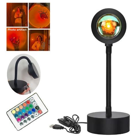 Sunset Lamp: Aesthetic LED Projector for Room Decor & Photos