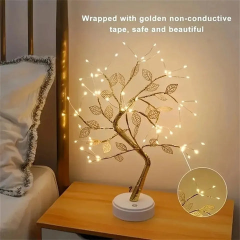 LED Rose Tree Table Lamp | USB Fairy Light for Christmas, Wedding & Home