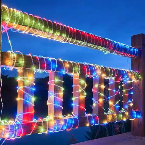 Solar Rope Lights: Outdoor LED Path & Garden String Lighting