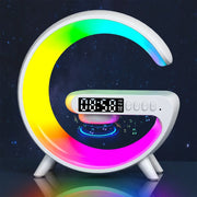 Wireless Charger Stand with RGB Light, Alarm, and Speaker