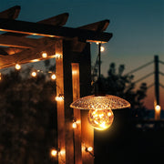 Solar Night Light Bulb: 7 Modes, Warm White, for Outdoor & Indoor Use.