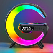 Wireless Charger Stand with RGB Light, Alarm, and Speaker