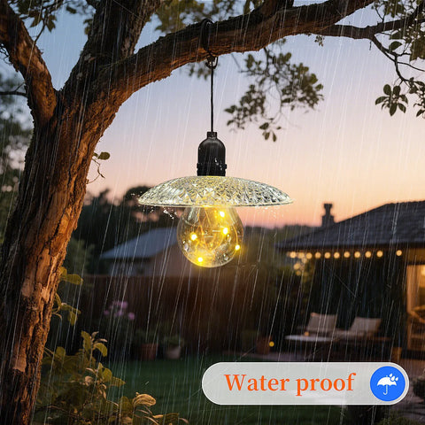 Solar Night Light Bulb: 7 Modes, Warm White, for Outdoor & Indoor Use.
