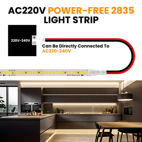 LED Strip Light 220V (10-50m) - High Brightness Home Lighting