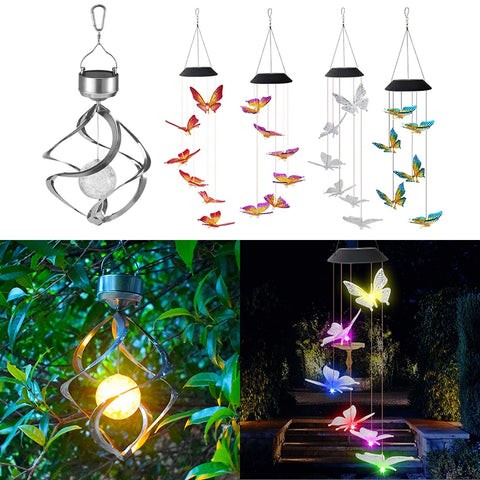 Solar Wind Chime Lights