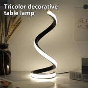 LED Spiral Table Lamp - Dimmable Bedside & Night Light