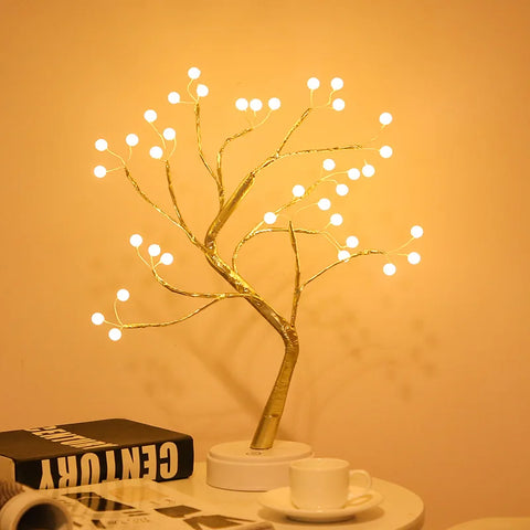 LED Rose Tree Table Lamp | USB Fairy Light for Christmas, Wedding & Home