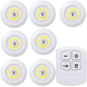 Battery LED Under Cabinet Lighting | Dimmable, Remote | Closet, Wardrobe, Bathroom