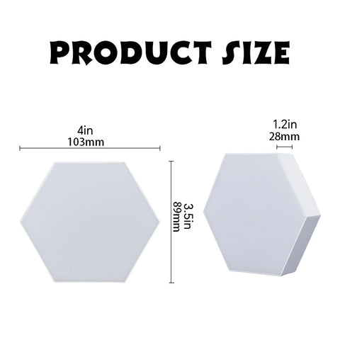 Hexagonal Touch LED Wall Lights 6-Pack - Neutral White Night Light