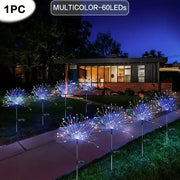 200 LED Solar Fireworks Lights - Outdoor Waterproof with Remote
