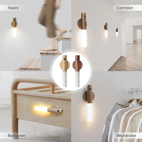 Magnetic LED USB Night Light for Kitchen, Closet, Bedroom & Stairs