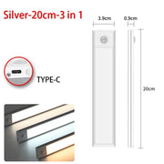 LED Motion Sensor Cabinet Light - Wireless USB Wardrobe Lamp