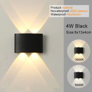 White LED Wall Sconces - Modern Indoor/Outdoor Up Down Lights