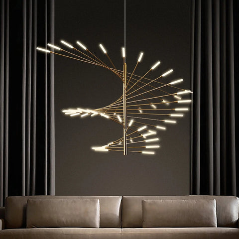 Luxury LED Fireworks Ceiling Light | Dimmable Modern Pendant for Living Room