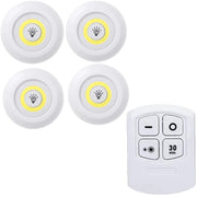 Battery LED Under Cabinet Lighting | Dimmable, Remote | Closet, Wardrobe, Bathroom