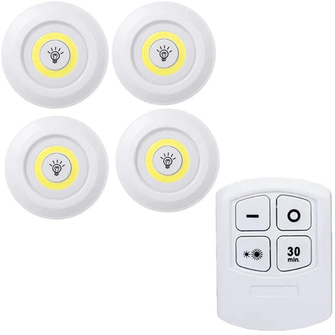 Battery LED Under Cabinet Lighting | Dimmable, Remote | Closet, Wardrobe, Bathroom