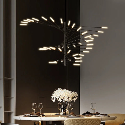 Luxury LED Fireworks Ceiling Light | Dimmable Modern Pendant for Living Room