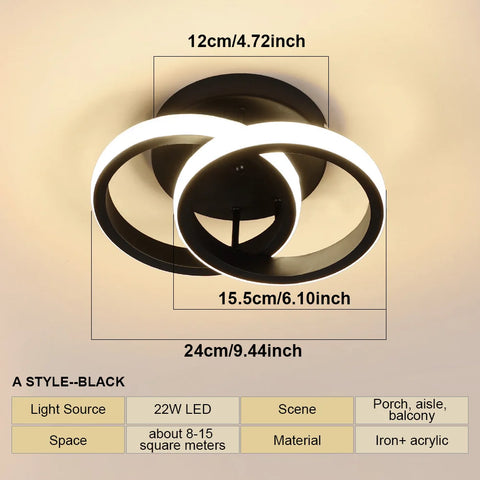 LED Ceiling Light | Modern Aisle & Hallway Lamp | Surface Mounted Fixture