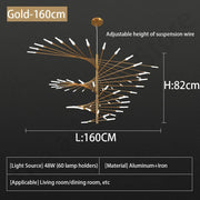 Luxury LED Fireworks Ceiling Light | Dimmable Modern Pendant for Living Room