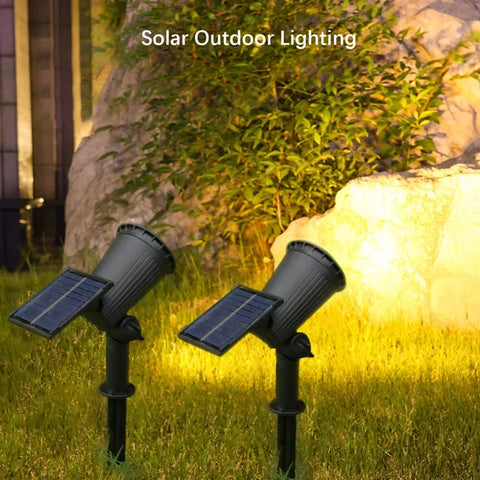 9 LED Solar Spotlights | Outdoor Waterproof Lighting