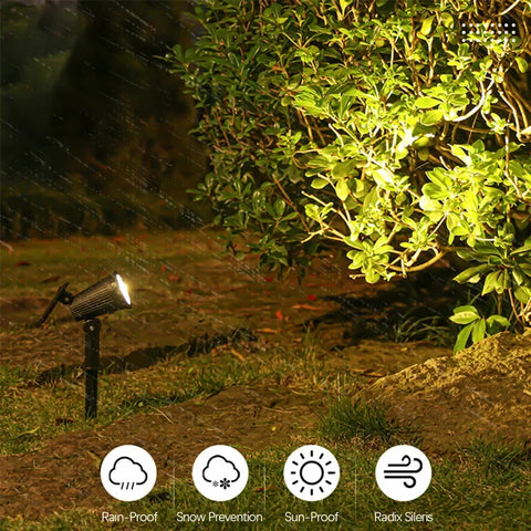 9 LED Solar Spotlights | Outdoor Waterproof Lighting