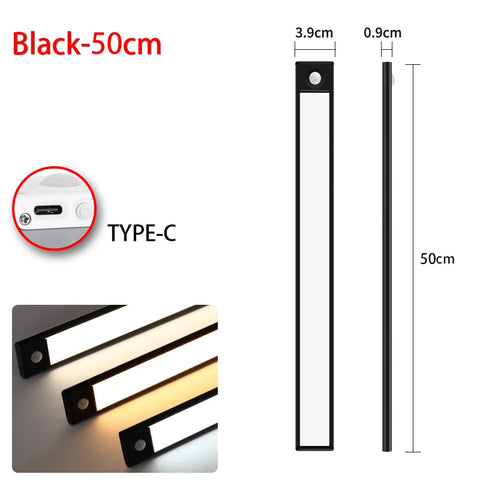 LED Motion Sensor Cabinet Light - Wireless USB Wardrobe Lamp