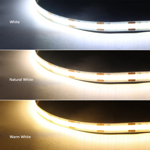 Dimmable COB LED Strip Light with Touch Sensor for Cabinets & Closets